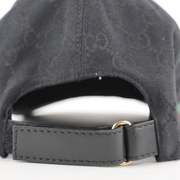 Gucci Size L Black Monogram GG Sherry Web Baseball main image 12